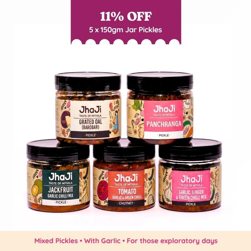 Sample Packs of Authentically Bihari Pickles & Chutneys from JhaJi Store